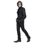 Black Paisley Jacquard Shirt With Cravat