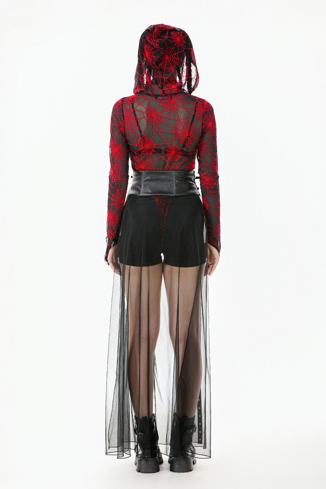 Light Mesh Eyelet Maxi Skirt
