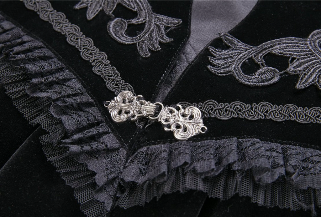 Elegant Collar Velvet Cape