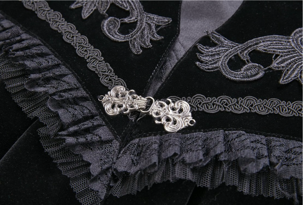 Elegant Collar Velvet Cape