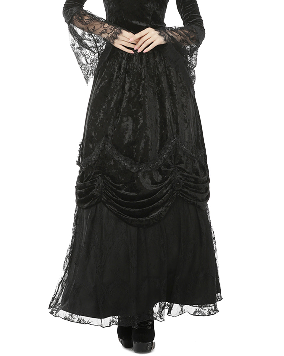 Victorian Velvet Maxi Skirt
