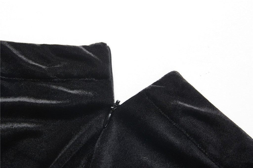 Mermaid Tail Velvet Lace Maxi Skirt