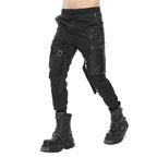 Punk Studded Cuffed Trousers
