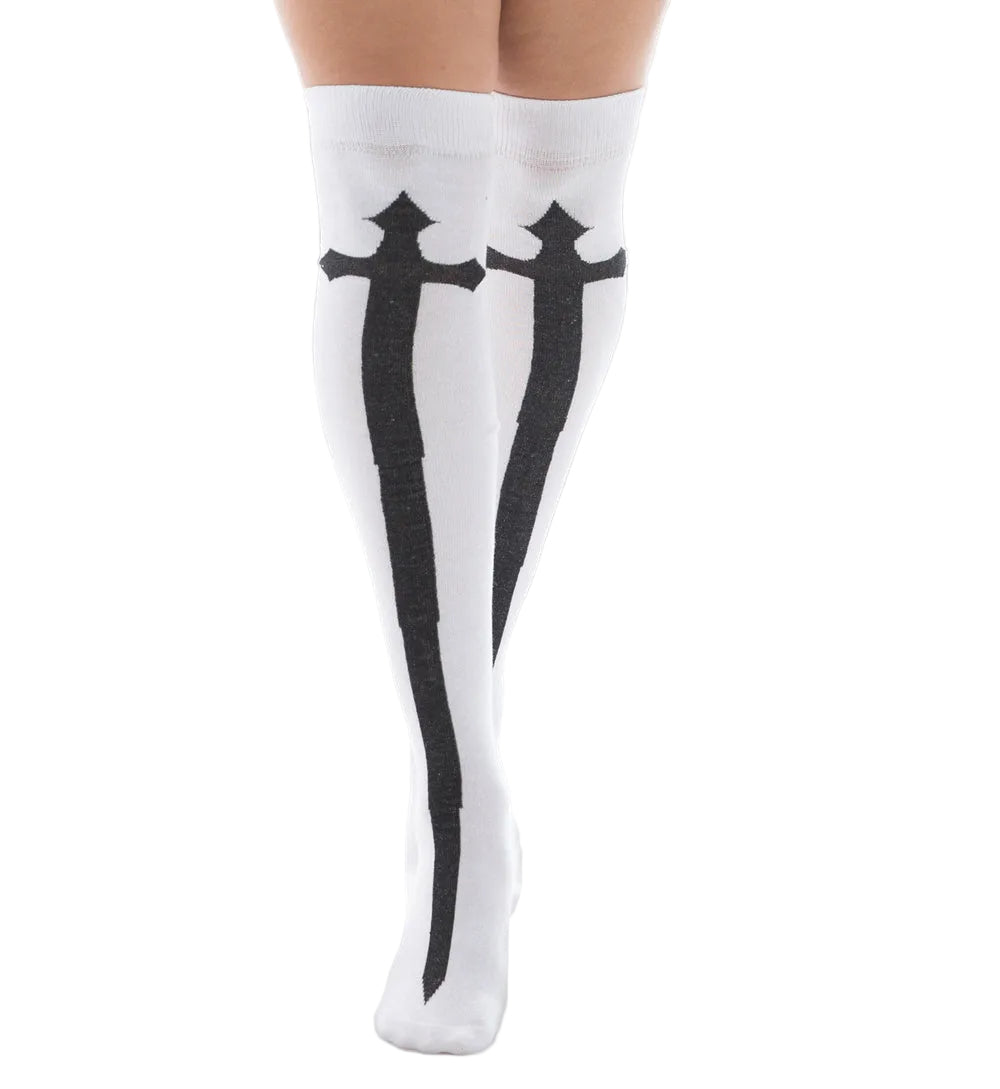 Over The Knee Crucifix Socks
