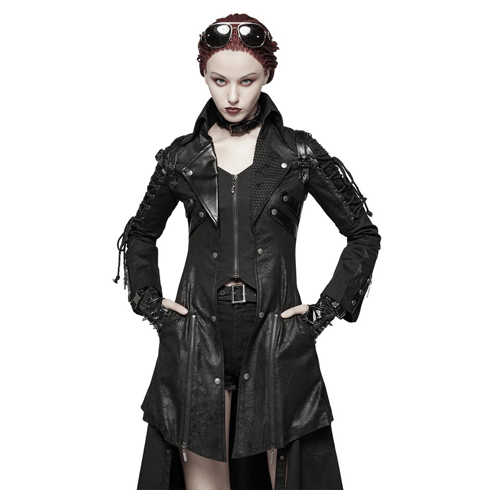 Ladies Black Dystopian Jacket