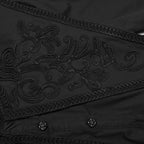 Embroidered Gothic High Neck Shirt Blouse
