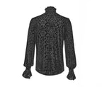 High Neck Gothic Patterned Shirt