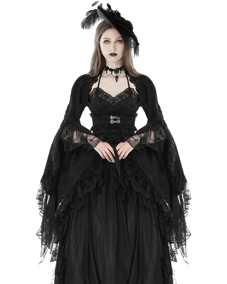 Retro Waist Bell Sleeve Bolero
