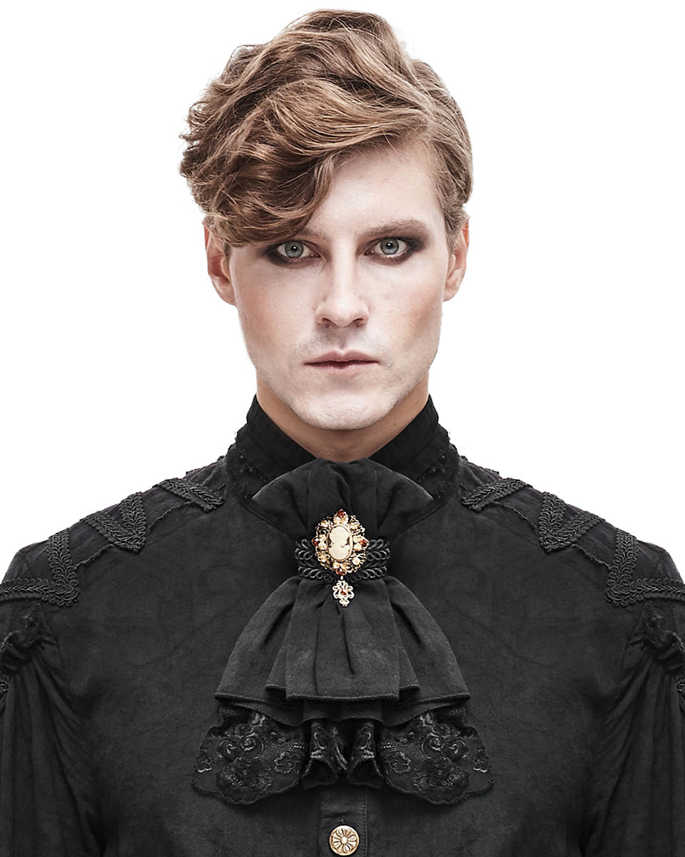 Broach Clip On Gothic Cravat