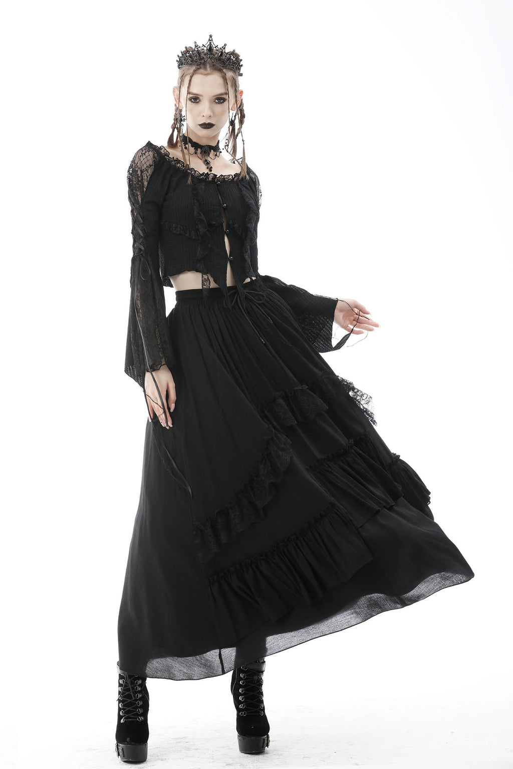Lace Ruffle Frock Skirt