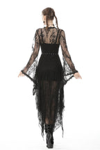 Delicate Laced Maxi Jacket With Belt