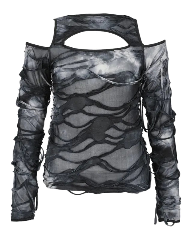 Acid Wash Cut Out Top