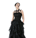 Lace Frill Ribbon Corset Top
