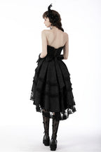 Pleated Frill Big Bow Prom Dress