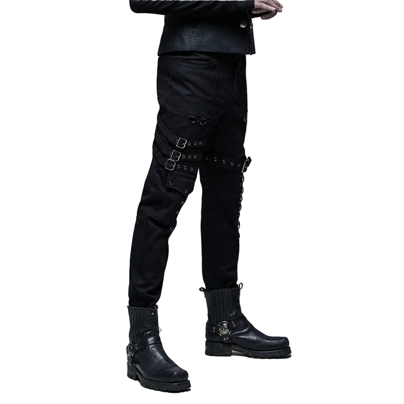 Straight Leg Triple Buckle Trousers