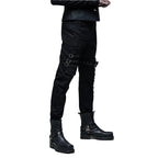 Straight Leg Triple Buckle Trousers