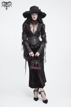 Gothic Ruffle Cross Handbag