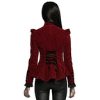 Red Dark Doll Velvet Jacket