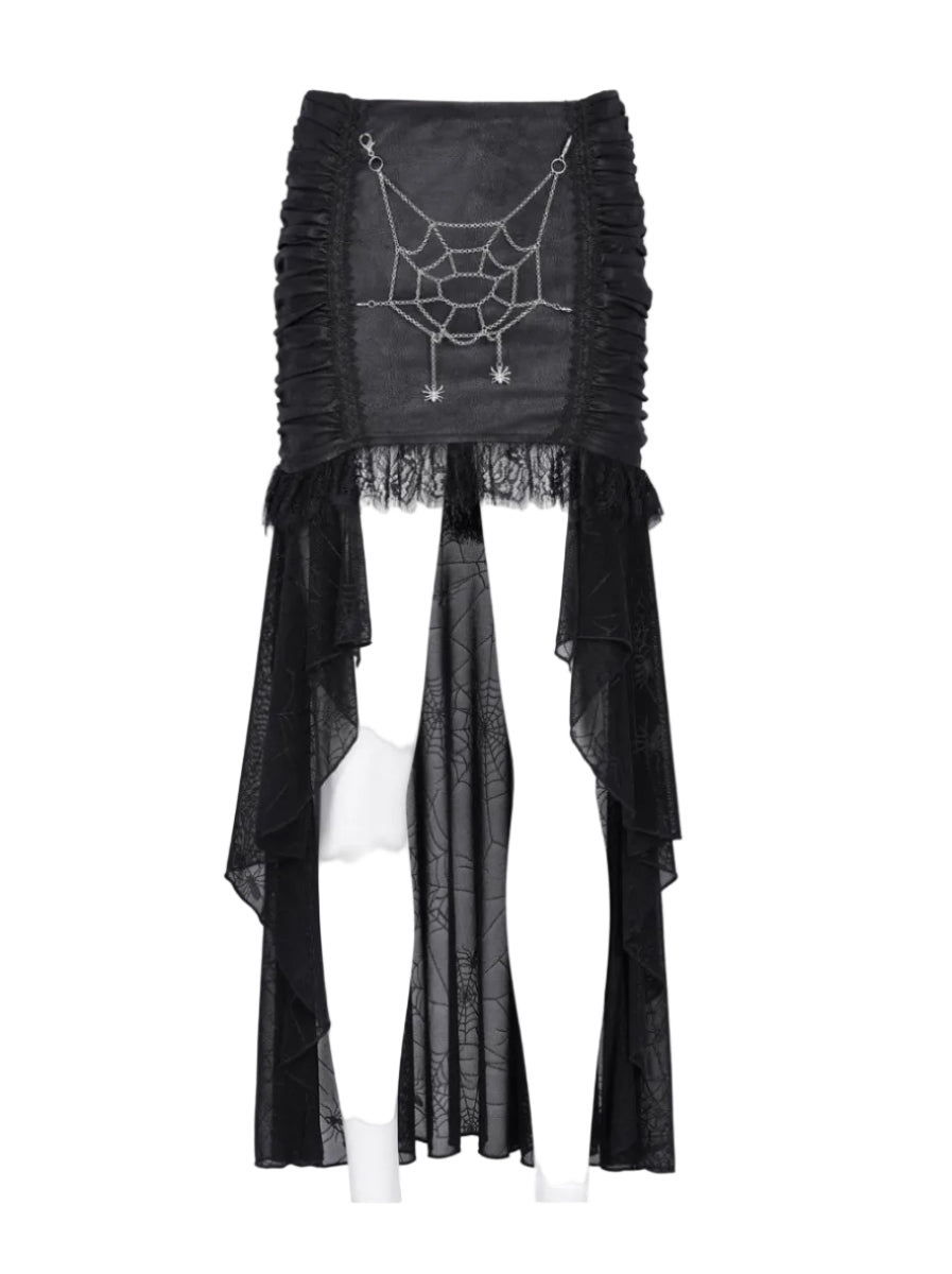 Hi-Lo Cobweb Chain Trail Skirt
