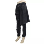 Ripped Punk Trousers With Half Skirt
