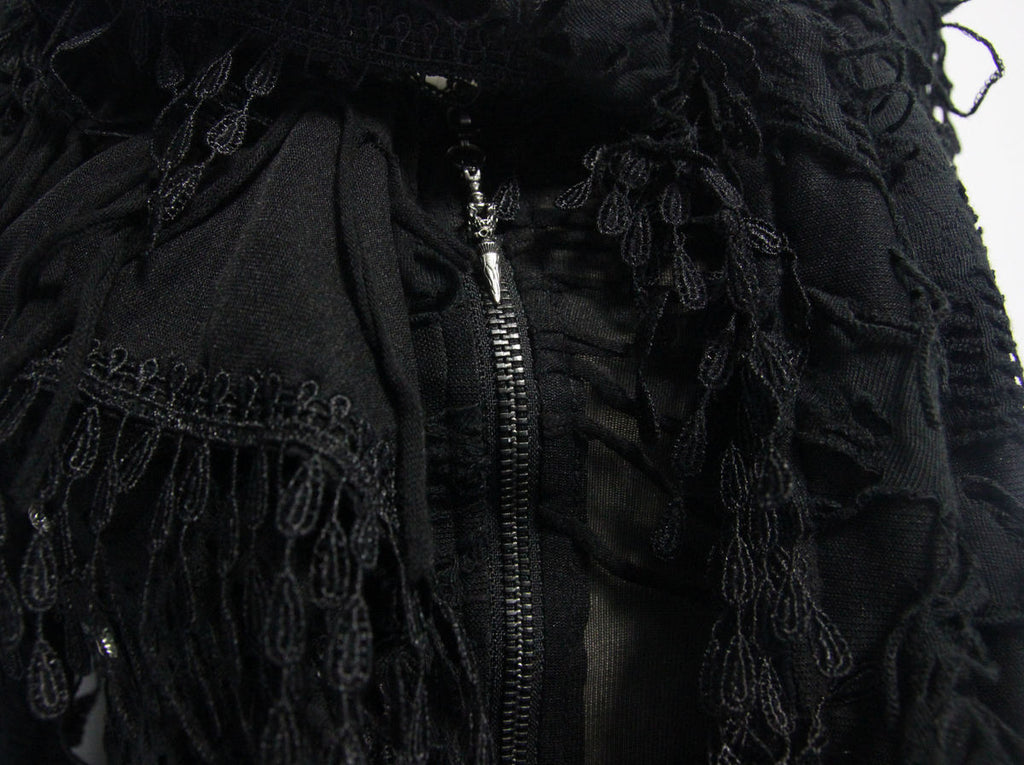 Shredded Long Hooded Cardigan
