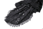 Velvet Lace Train Party Dress