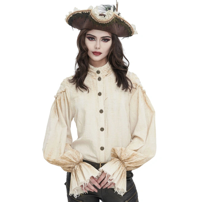 Cream Steampunk Vintage Shirt