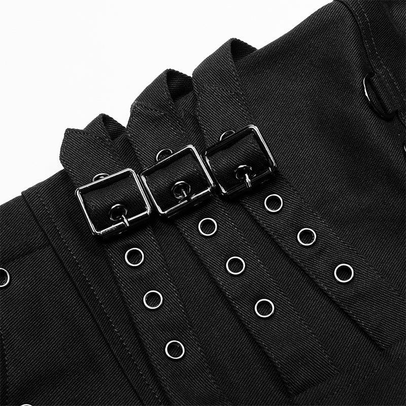 Straight Leg Triple Buckle Trousers