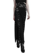 Katana Buckle Side Split Skirt