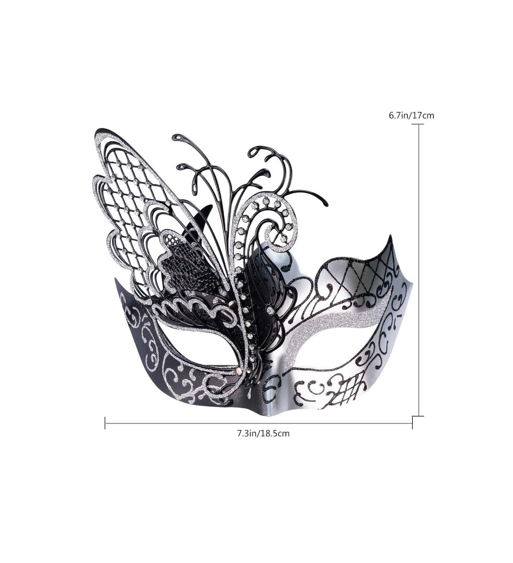 Silver Butterfly Masquerade Mask