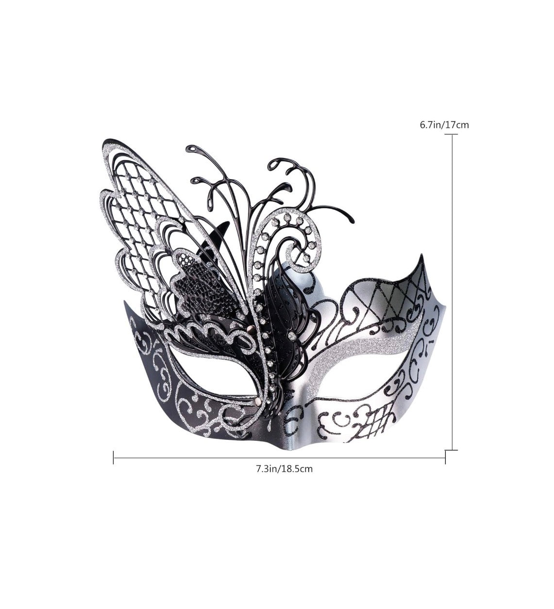 Silver Butterfly Masquerade Mask