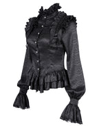 Frilly High Neck Doll Blouse