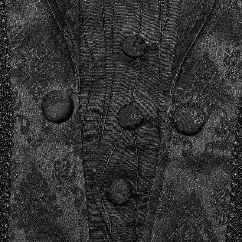 Elegant Jacquard Lapel Waistcoat
