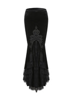 Mermaid Tail Velvet Lace Maxi Skirt