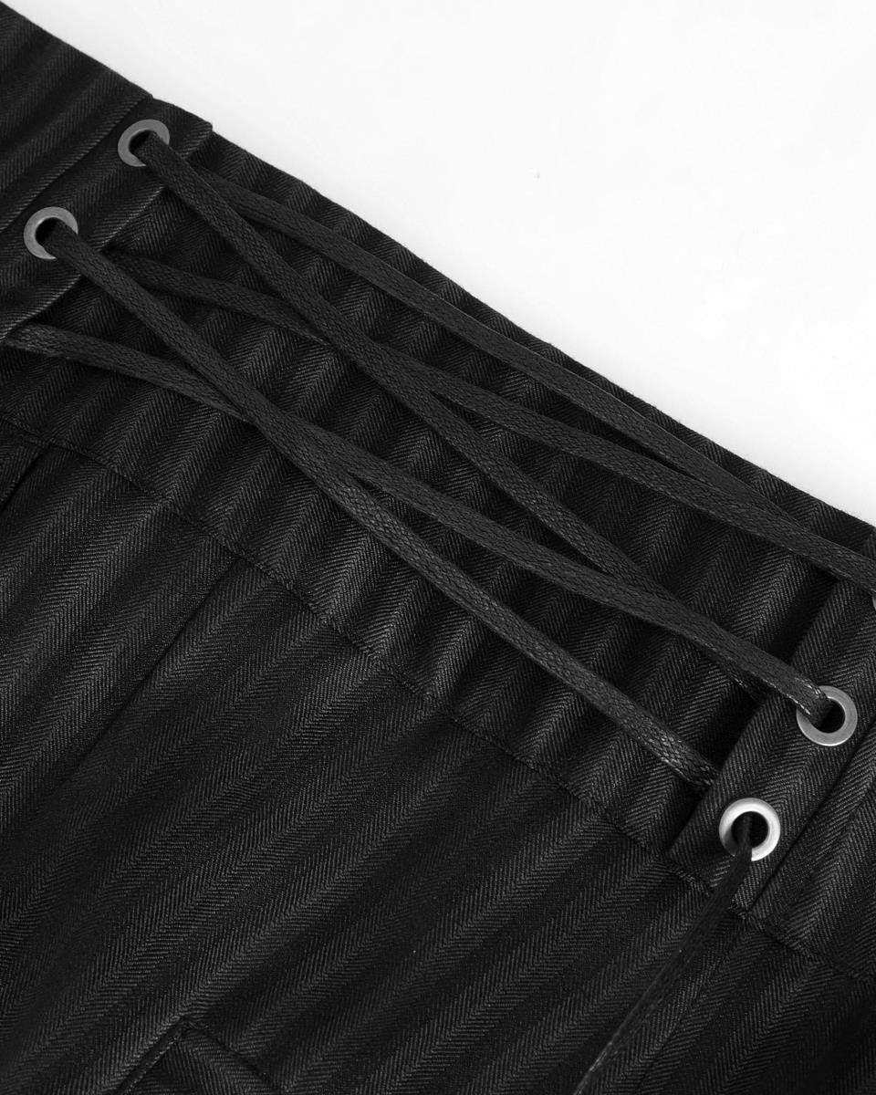 Pinstripe Button Trousers