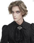 Lace Cravat With Jewel Broach