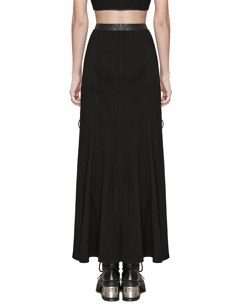 Side Split Lace Up Skirt