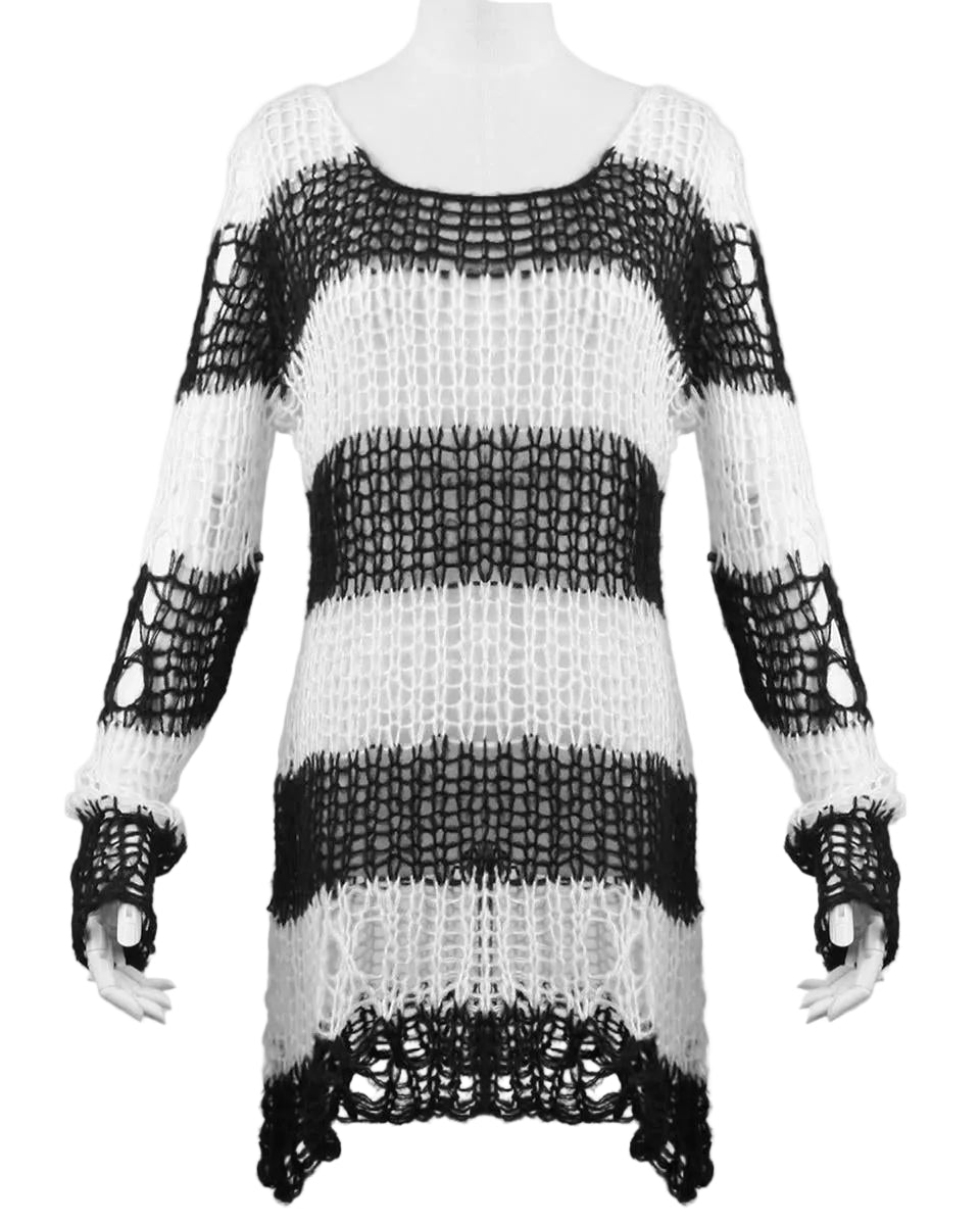 Baggy Cutout Knit Sweater