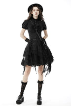 Ruffle Neckline Short Blouse