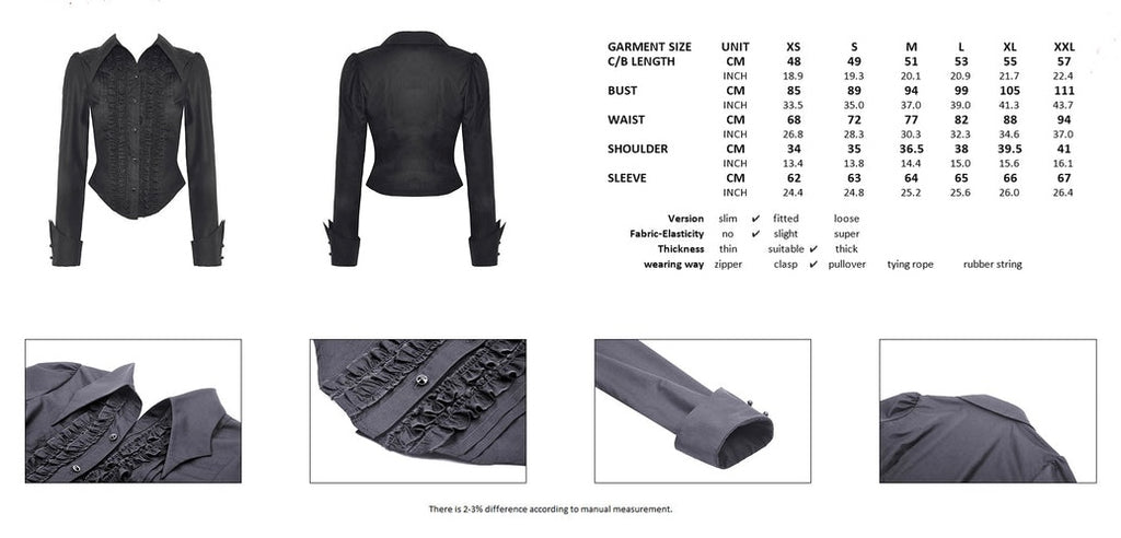 Ruffle Frill Long Sleeve Shirt
