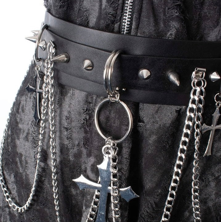 Crucifix Chained Belt