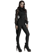 Women’s Black & Red Asymmetrical Waistcoat