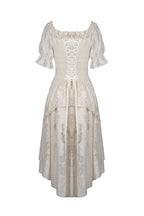Steampunk Cream Cocktail Lace Dress