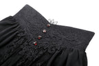 Heart Embroidered Red Jewel Maxi Skirt