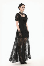 Velvet Lace Skirt Mini Dress