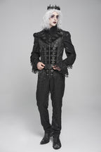 Men’s Jacquard Velvet Tailed Gothic Waistcoat