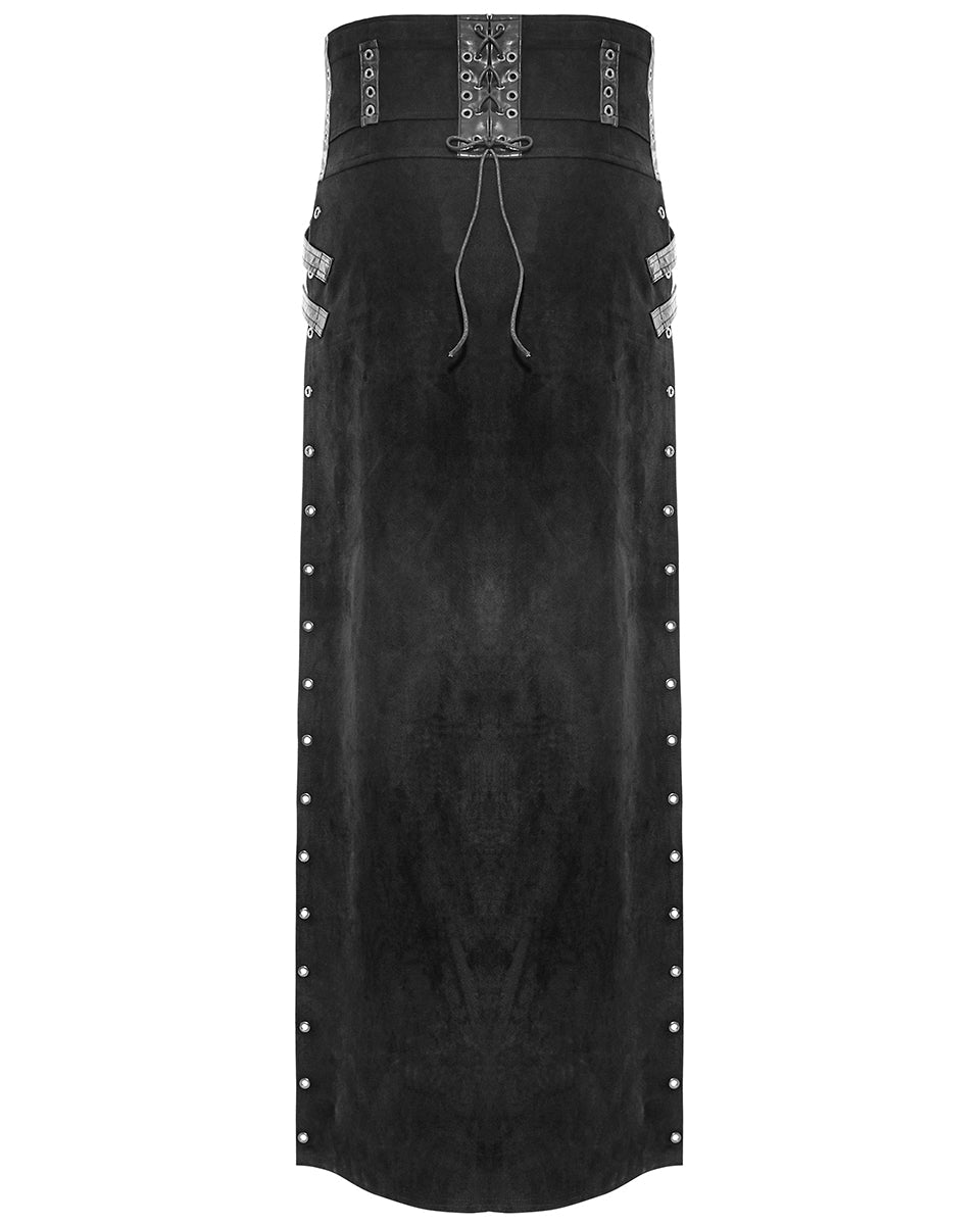 Katana Buckle Side Split Men’s Skirt
