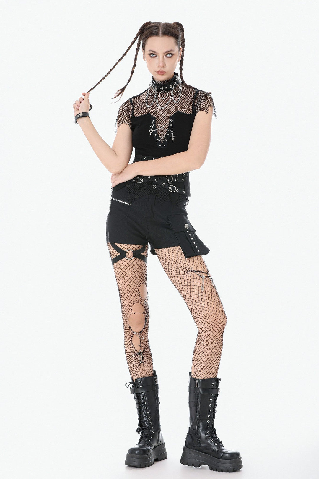 Punk Thigh Strap Shorts