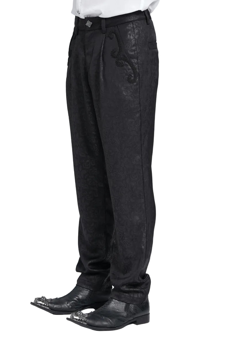 Lightly Patterned Formal Trousers