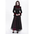 Black & Wine Chained Velvet Jacket